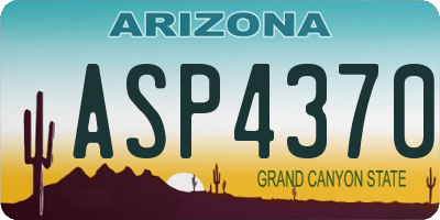 AZ license plate ASP4370