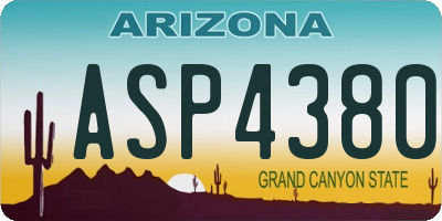 AZ license plate ASP4380