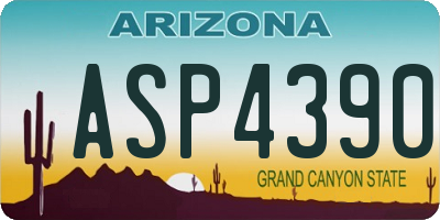 AZ license plate ASP4390