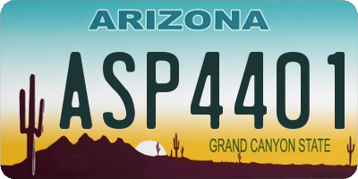 AZ license plate ASP4401