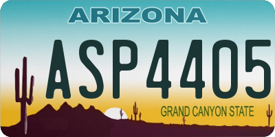 AZ license plate ASP4405