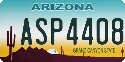 AZ license plate ASP4408