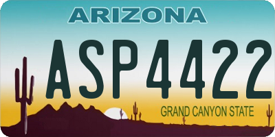 AZ license plate ASP4422