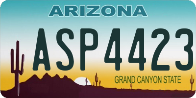 AZ license plate ASP4423