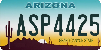 AZ license plate ASP4425