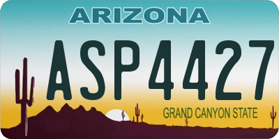 AZ license plate ASP4427