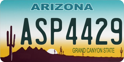 AZ license plate ASP4429