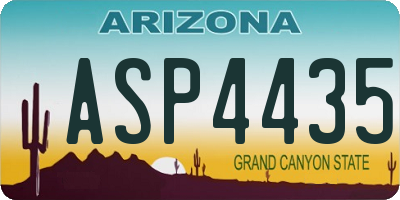AZ license plate ASP4435