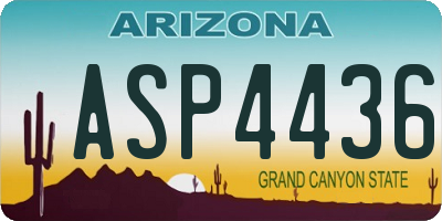 AZ license plate ASP4436