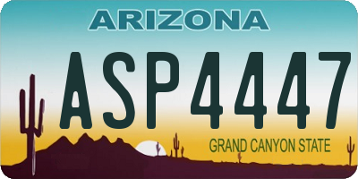 AZ license plate ASP4447
