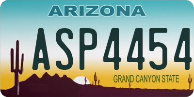 AZ license plate ASP4454