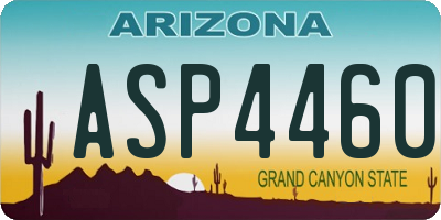 AZ license plate ASP4460