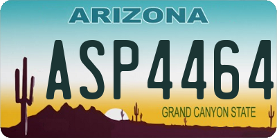 AZ license plate ASP4464