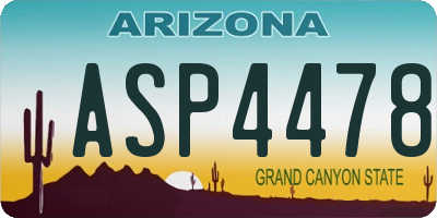 AZ license plate ASP4478