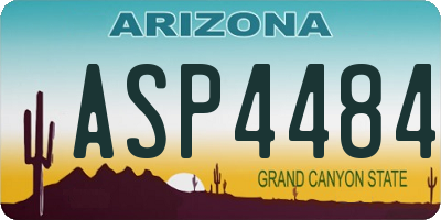AZ license plate ASP4484