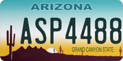 AZ license plate ASP4488