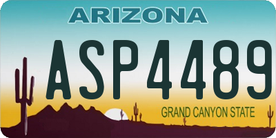 AZ license plate ASP4489