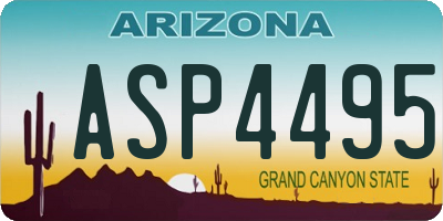 AZ license plate ASP4495