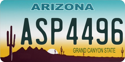 AZ license plate ASP4496