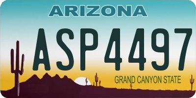 AZ license plate ASP4497