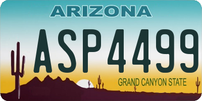 AZ license plate ASP4499