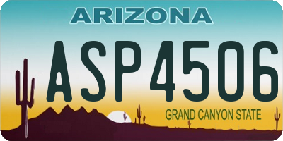 AZ license plate ASP4506
