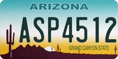 AZ license plate ASP4512