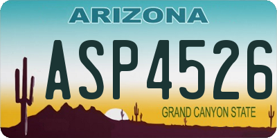 AZ license plate ASP4526