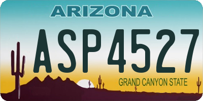 AZ license plate ASP4527