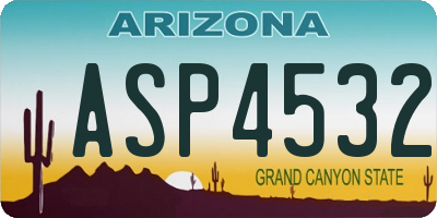 AZ license plate ASP4532
