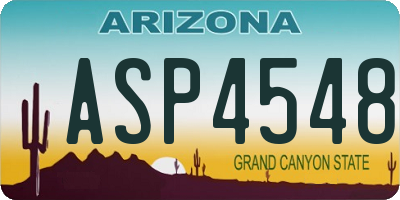 AZ license plate ASP4548
