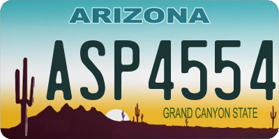 AZ license plate ASP4554