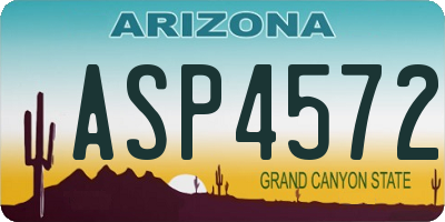 AZ license plate ASP4572