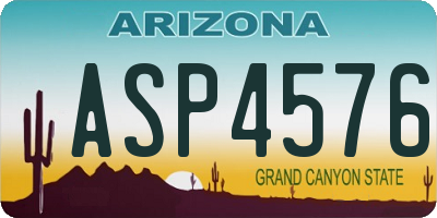 AZ license plate ASP4576
