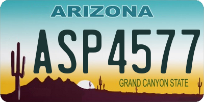 AZ license plate ASP4577