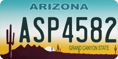 AZ license plate ASP4582