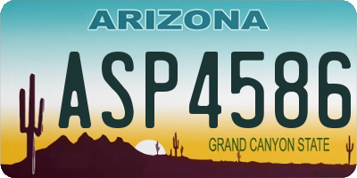 AZ license plate ASP4586