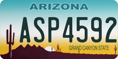 AZ license plate ASP4592