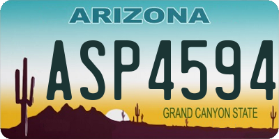 AZ license plate ASP4594