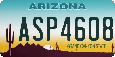 AZ license plate ASP4608