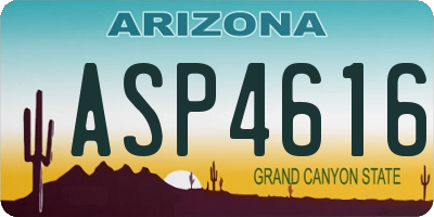 AZ license plate ASP4616