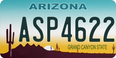 AZ license plate ASP4622