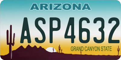 AZ license plate ASP4632