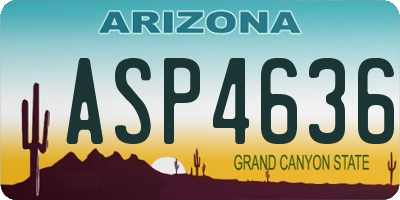 AZ license plate ASP4636