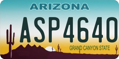 AZ license plate ASP4640