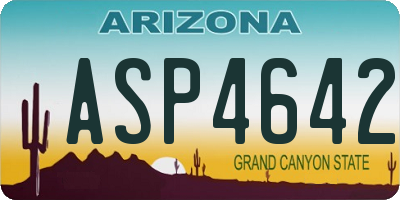 AZ license plate ASP4642