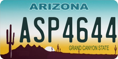AZ license plate ASP4644