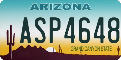 AZ license plate ASP4648