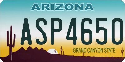 AZ license plate ASP4650