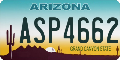 AZ license plate ASP4662